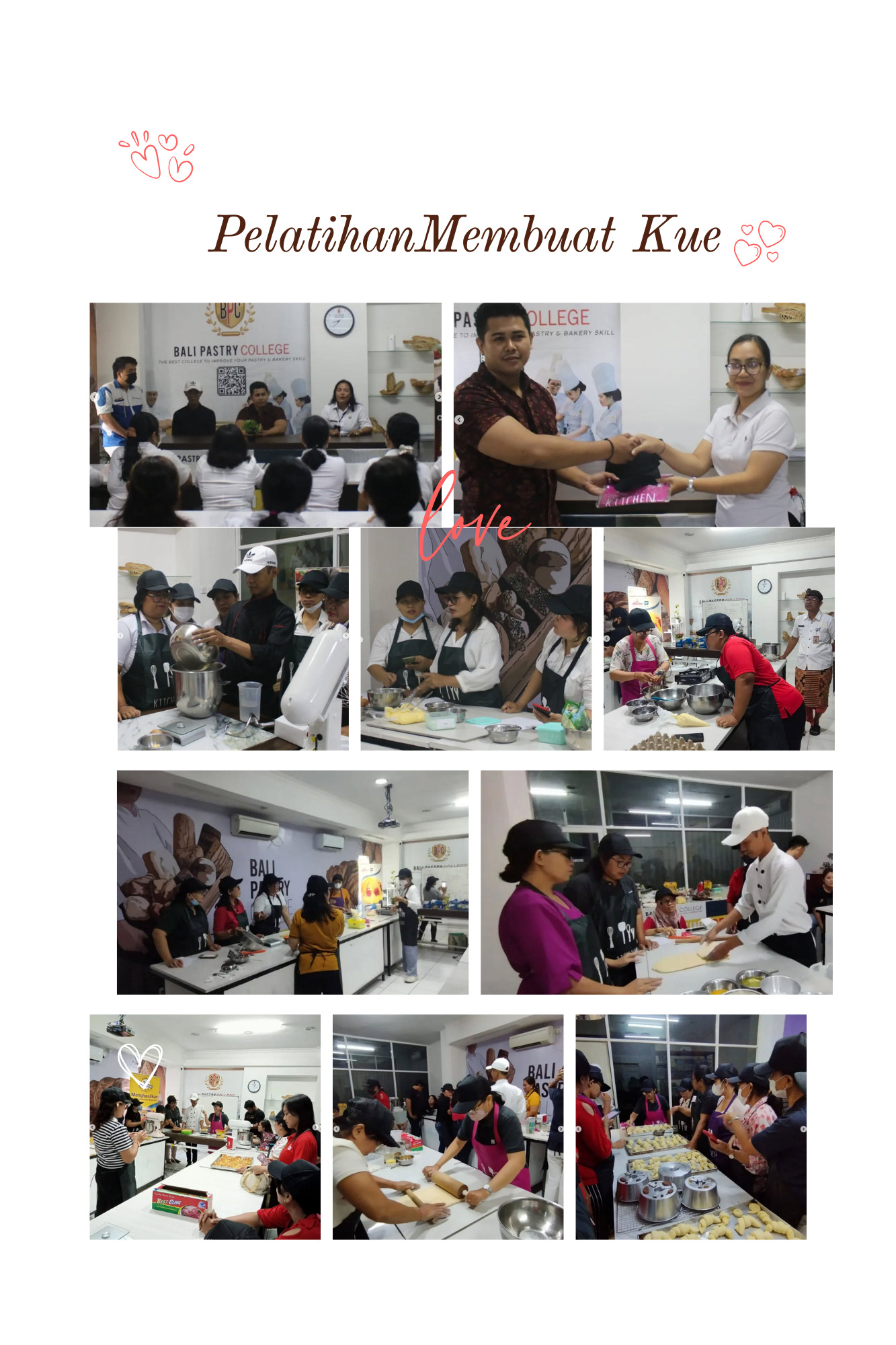 PELATIHAN MEMBUAT KUE BRSAMA BALI PASTRY COLLEGE