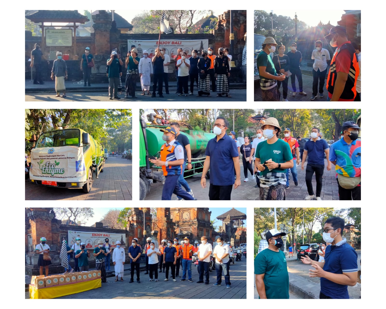 PELAKSANAAN PENYEMPROTAN ECO ENZYM DI WILAYAH KOTA DENPASAR